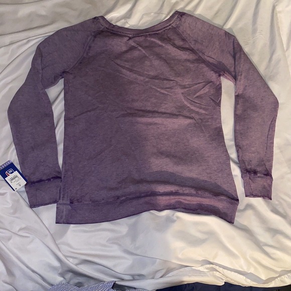 NBA Los Angeles Lakers LA Women's Large Burnout Retro Logo Fleece Sweatshirt New - Picture 9 of 10